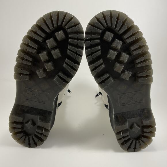 Dr Martens Doc Jadon Platform Quad Boots Womens Size 6 White Leather 8-Eye - Picture 9 of 11